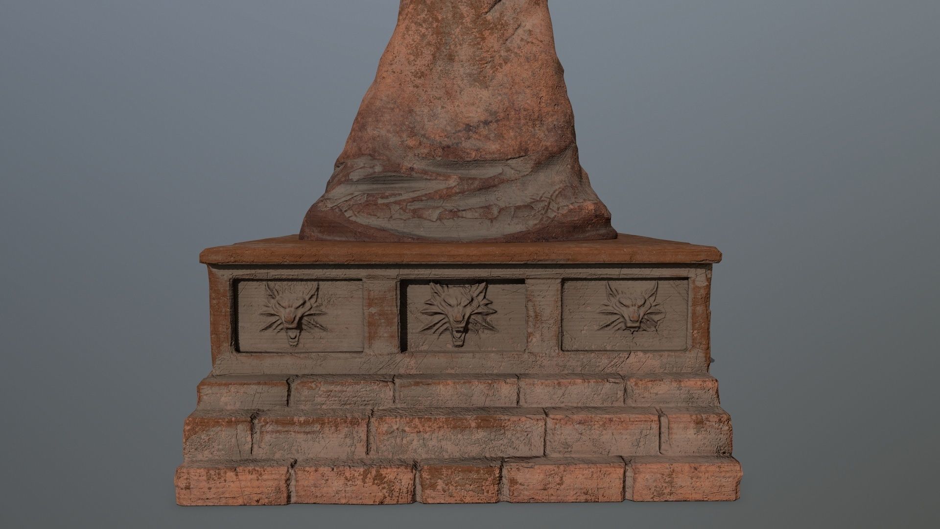 statue Low-poly 3D model_11