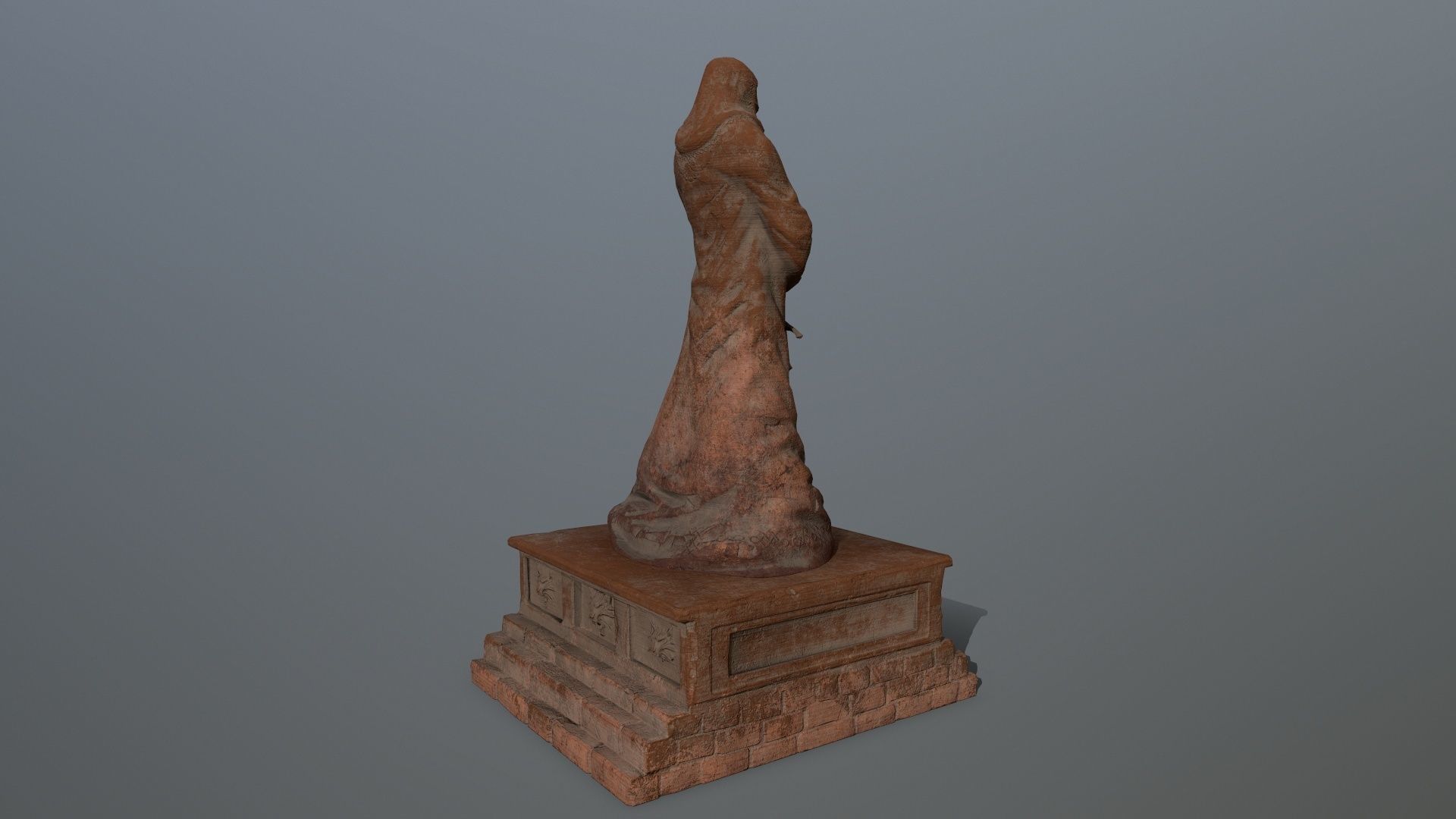 statue Low-poly 3D model_4