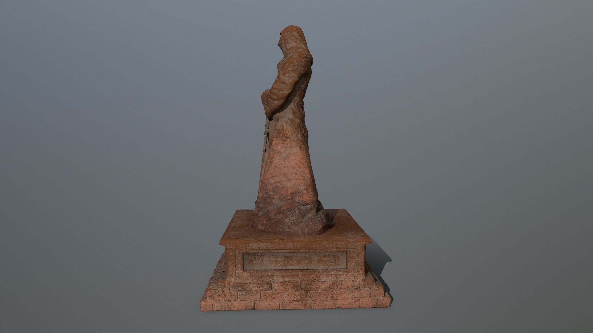 statue Low-poly 3D model_1