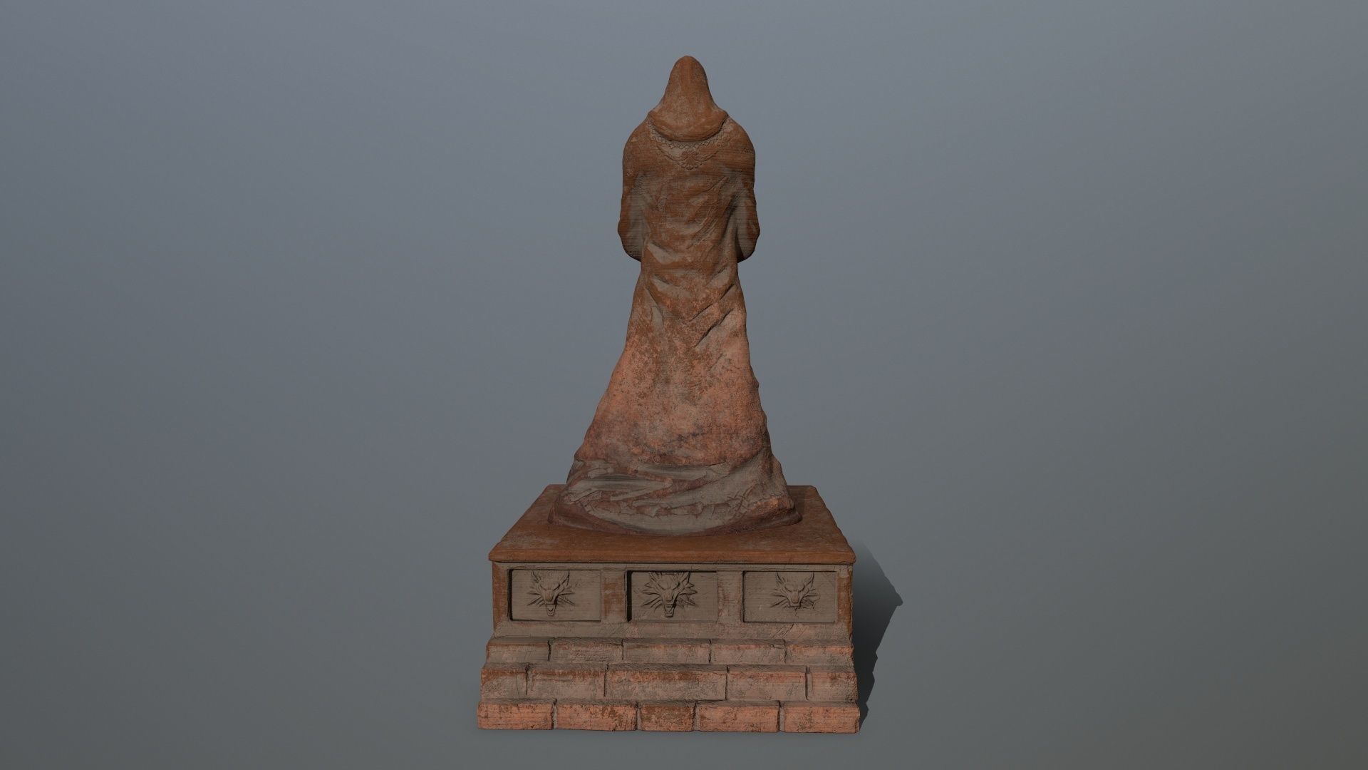 statue Low-poly 3D model_3