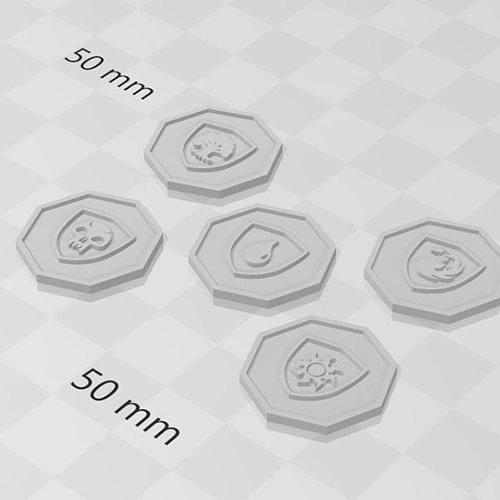 Color Protection Counters STL Files for Magic The Gathering 3D print model