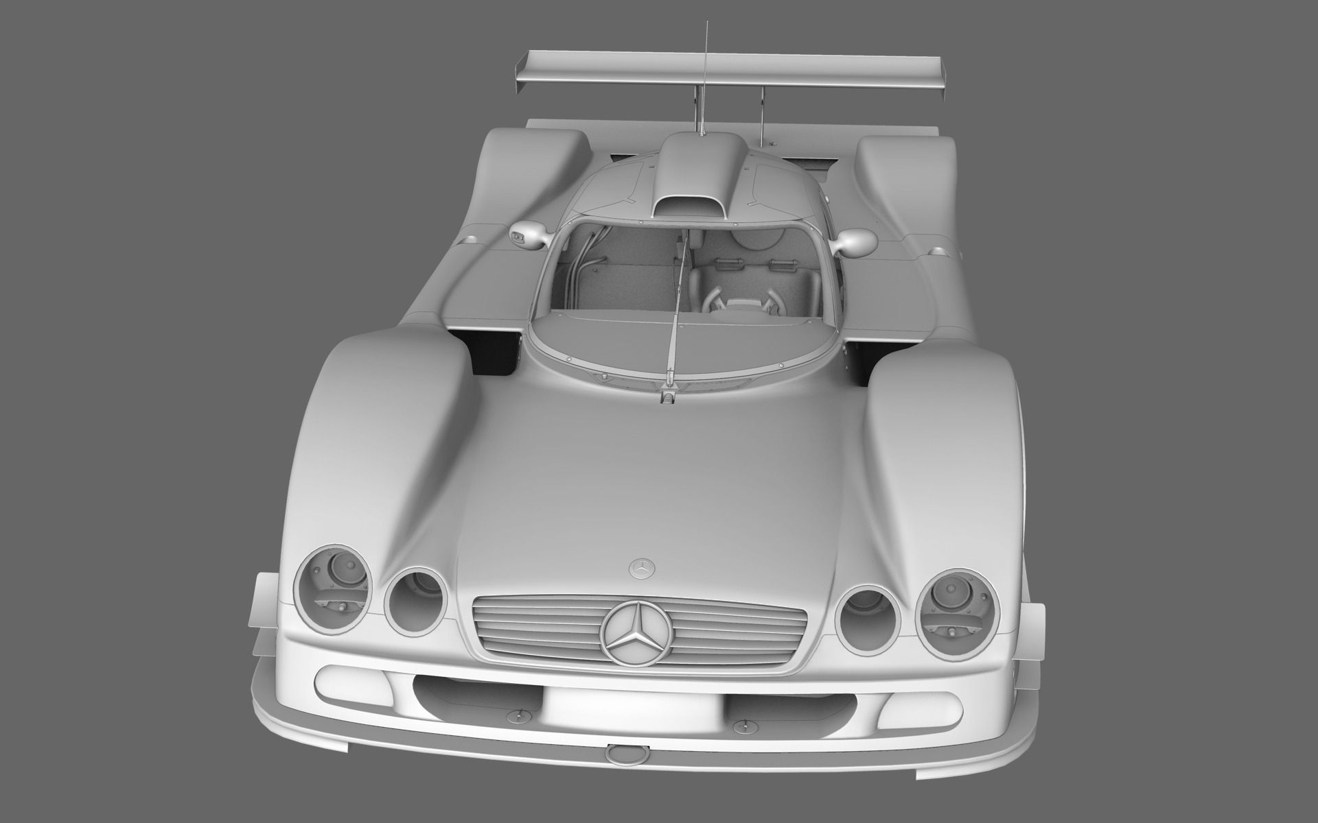 Mercedes Benz CLR99 CLK GT PBR Low-poly 3D model_37