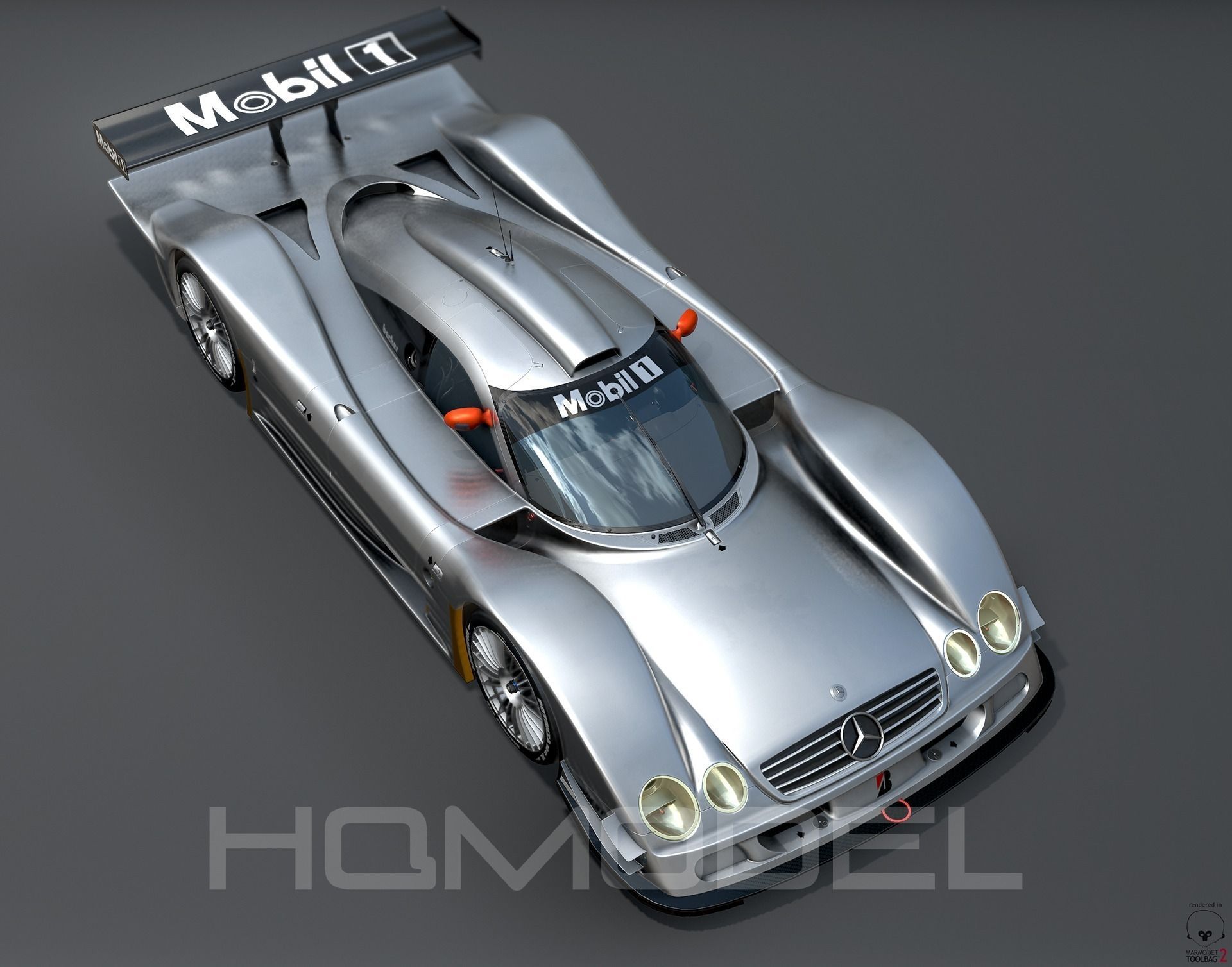 Mercedes Benz CLR99 CLK GT PBR Low-poly 3D model_8