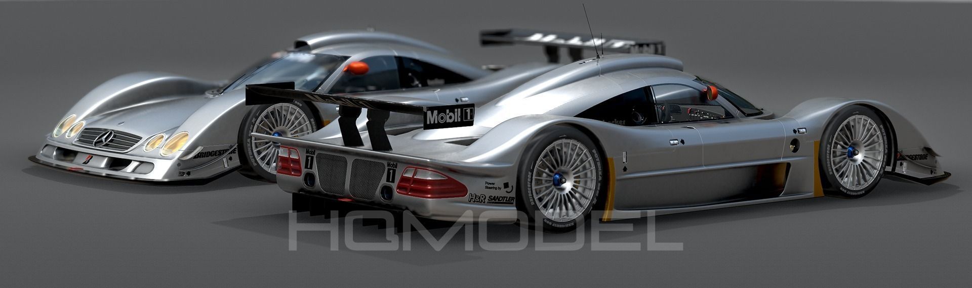 Mercedes Benz CLR99 CLK GT PBR Low-poly 3D model_5