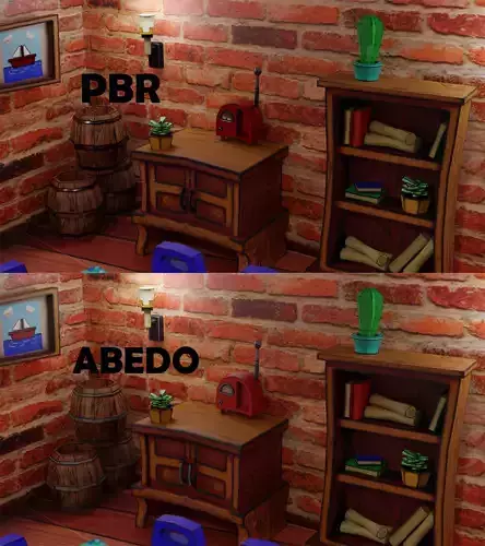 assets for video games cartoon style Low-poly 3D model