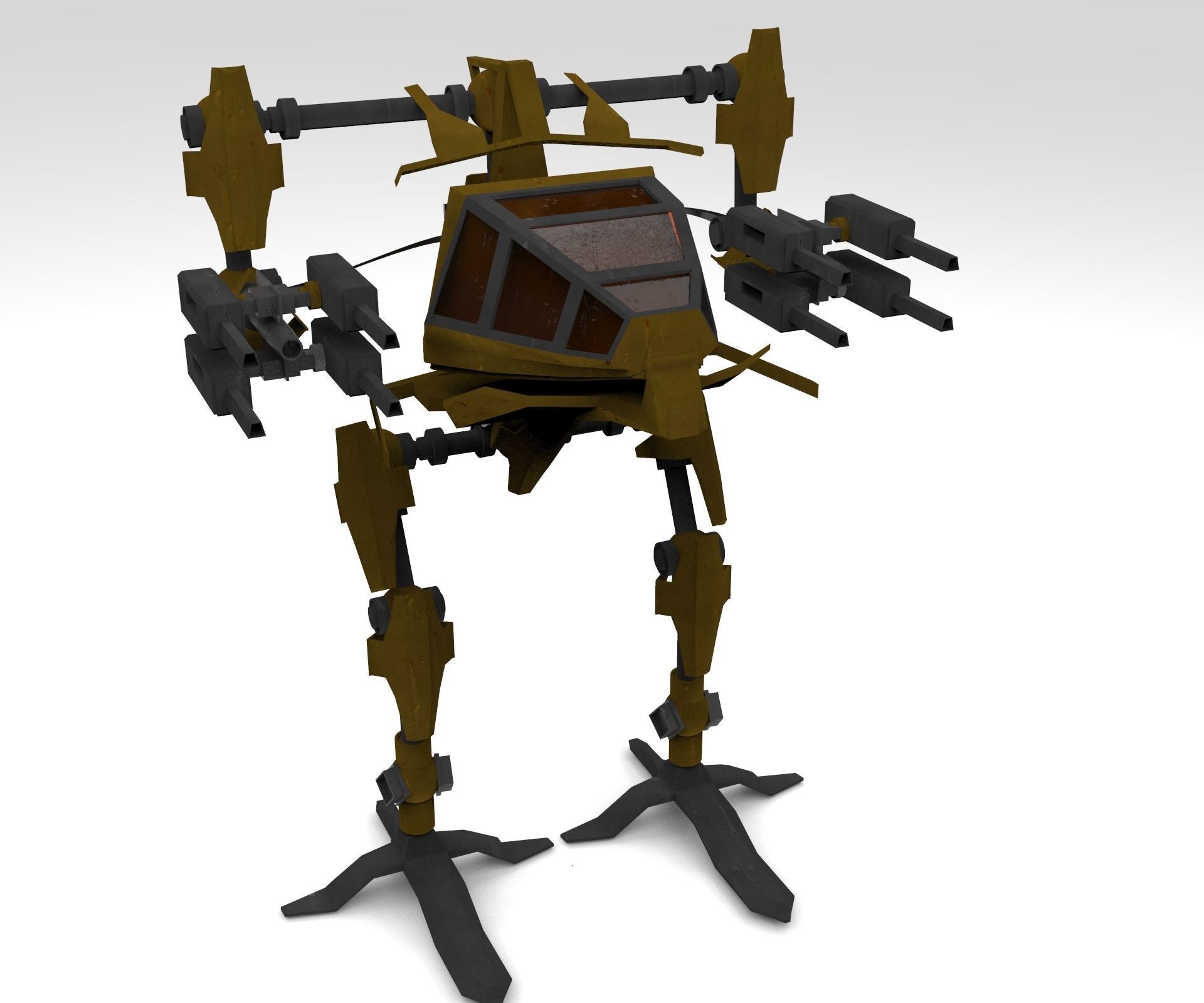 Heavy Combat Bot 3D model_1