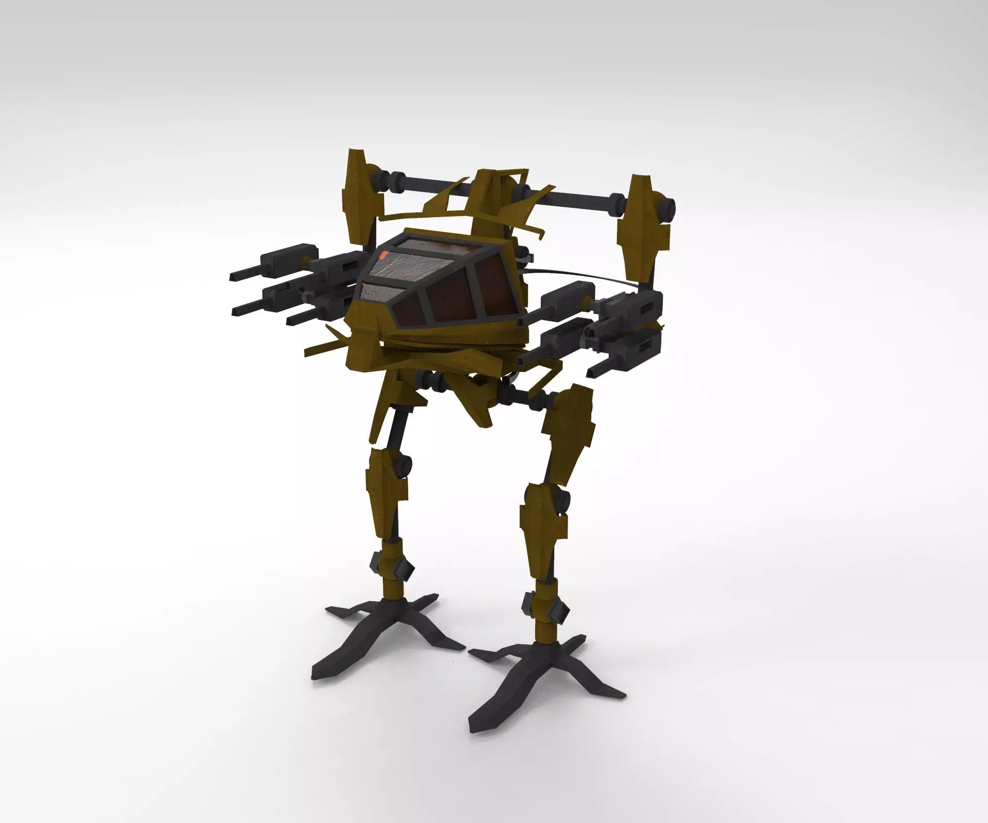 Heavy Combat Bot 3D model_0