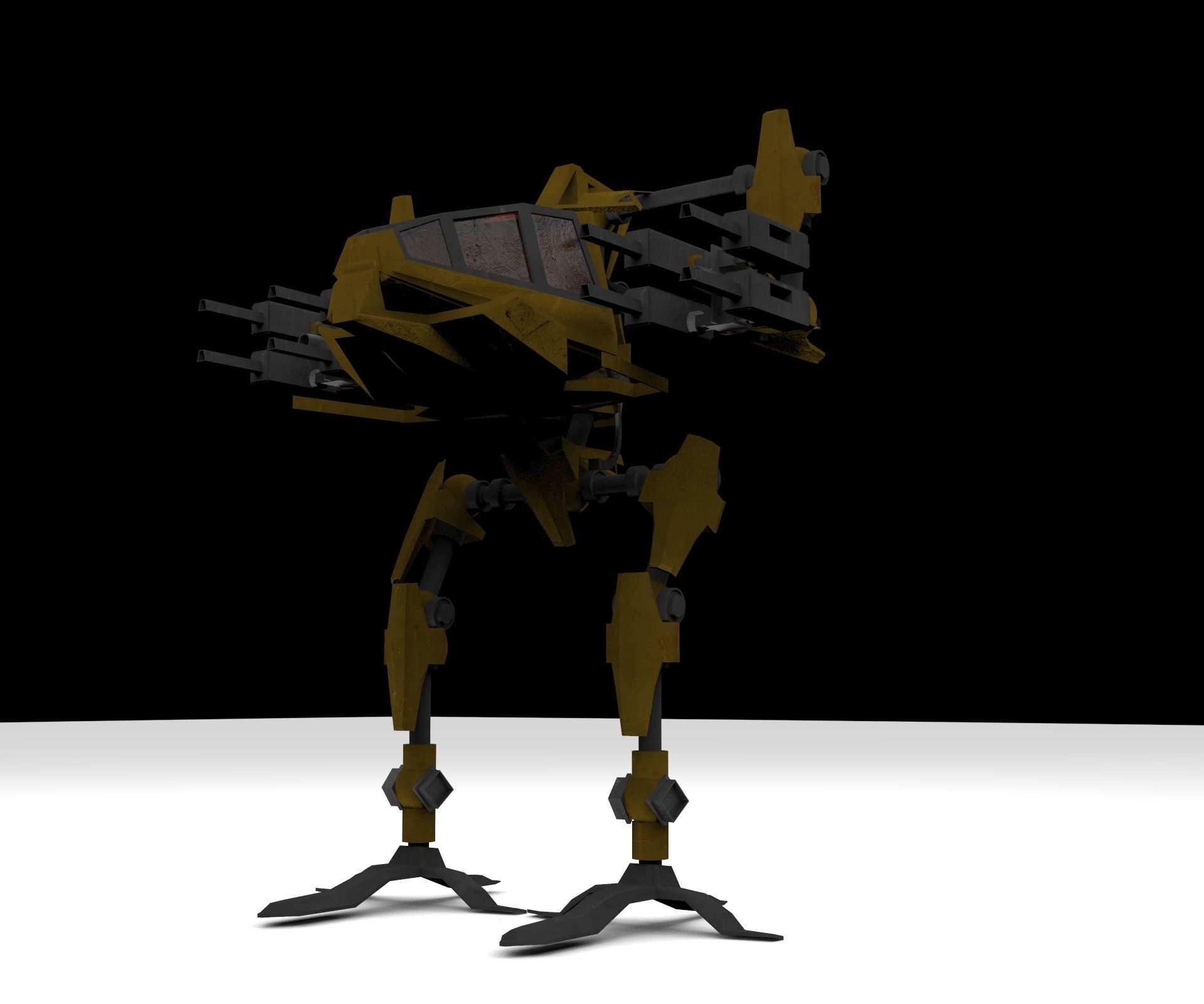Heavy Combat Bot 3D model_2