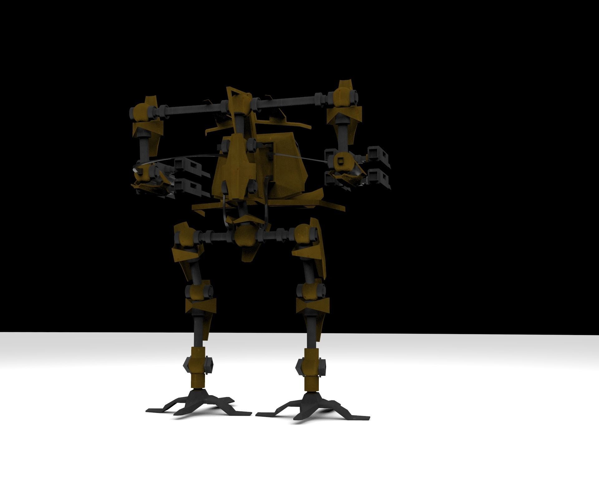 Heavy Combat Bot 3D model_3