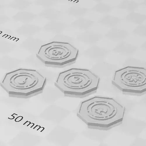 Hexproof Color  Counters STL Files for Magic The Gathering 