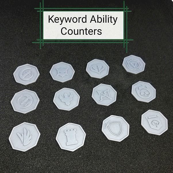 KeyWord Ability Counters STL Files for Magic The Gathering  3D print model_2