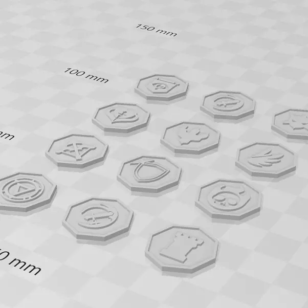 KeyWord Ability Counters STL Files for Magic The Gathering  3D print model_0