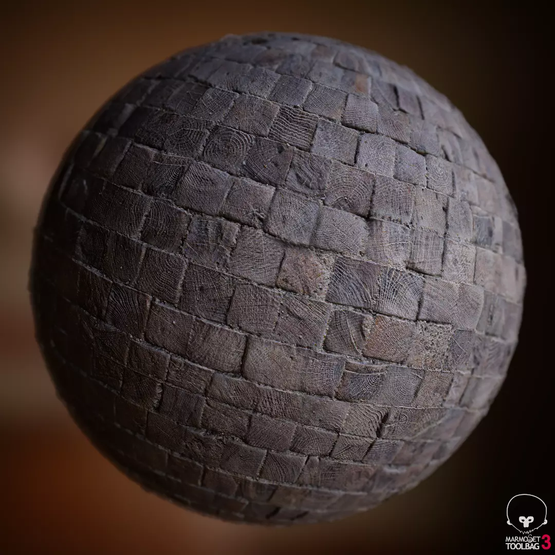 Wooden Blocks Pavement Texture_0