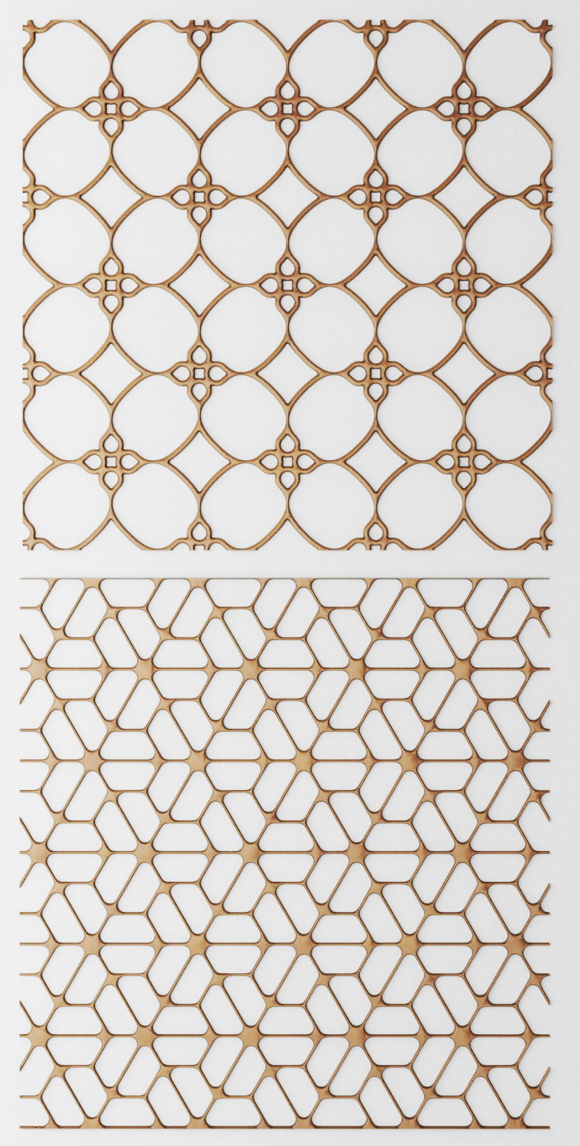 Set panel lattice grille 3D 44 3D model_7