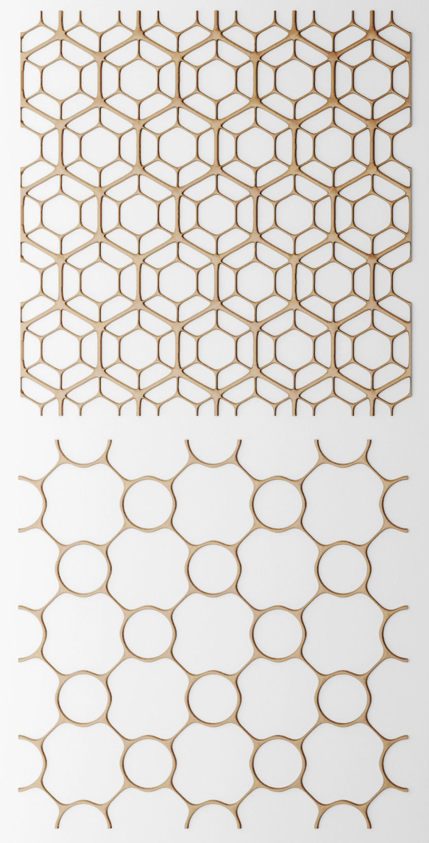 Set panel lattice grille 3D 44 3D model_5