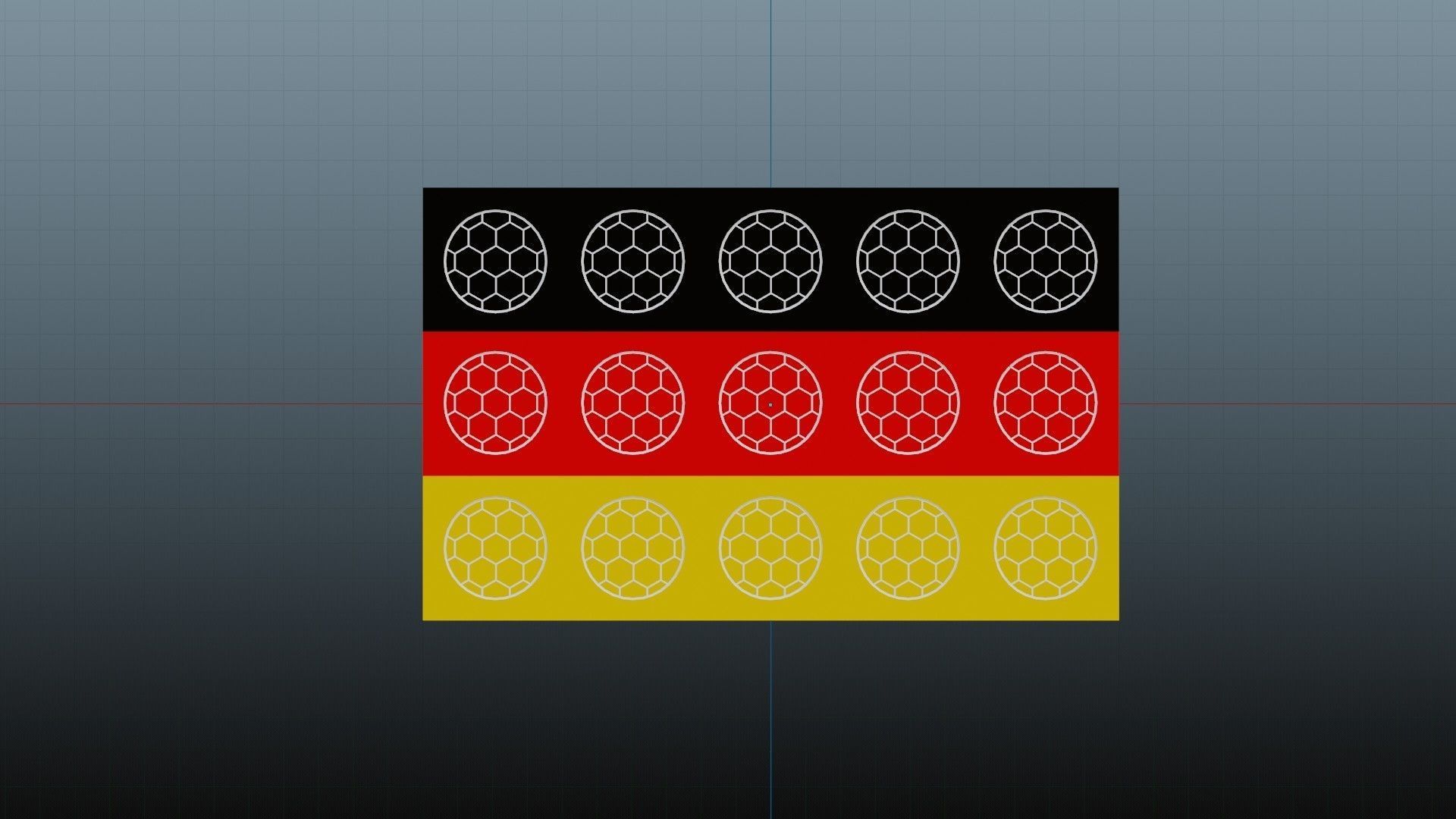 Germany flag 3D model_1