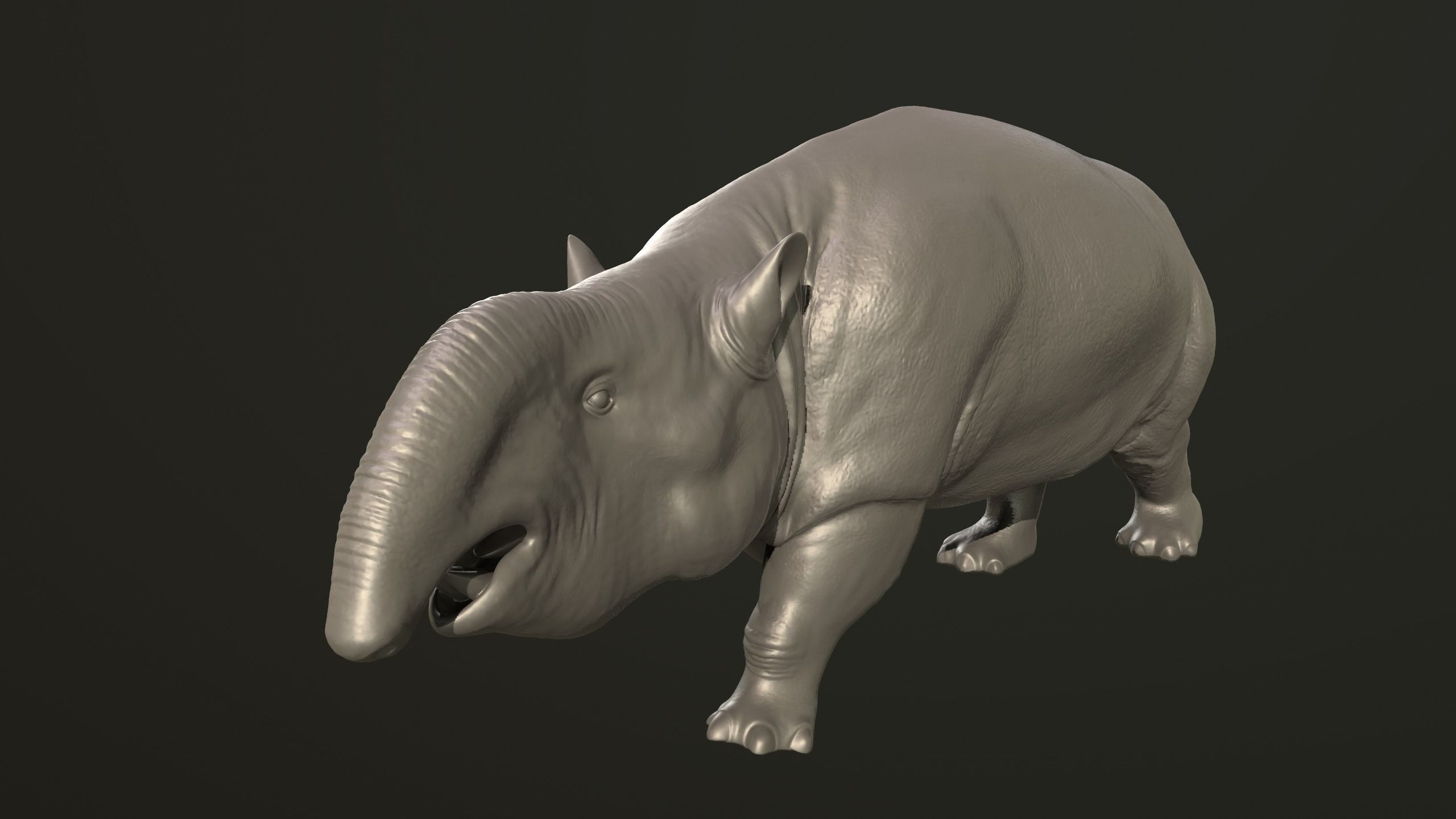 Pyrotherium hippopotamus 3D print model_2