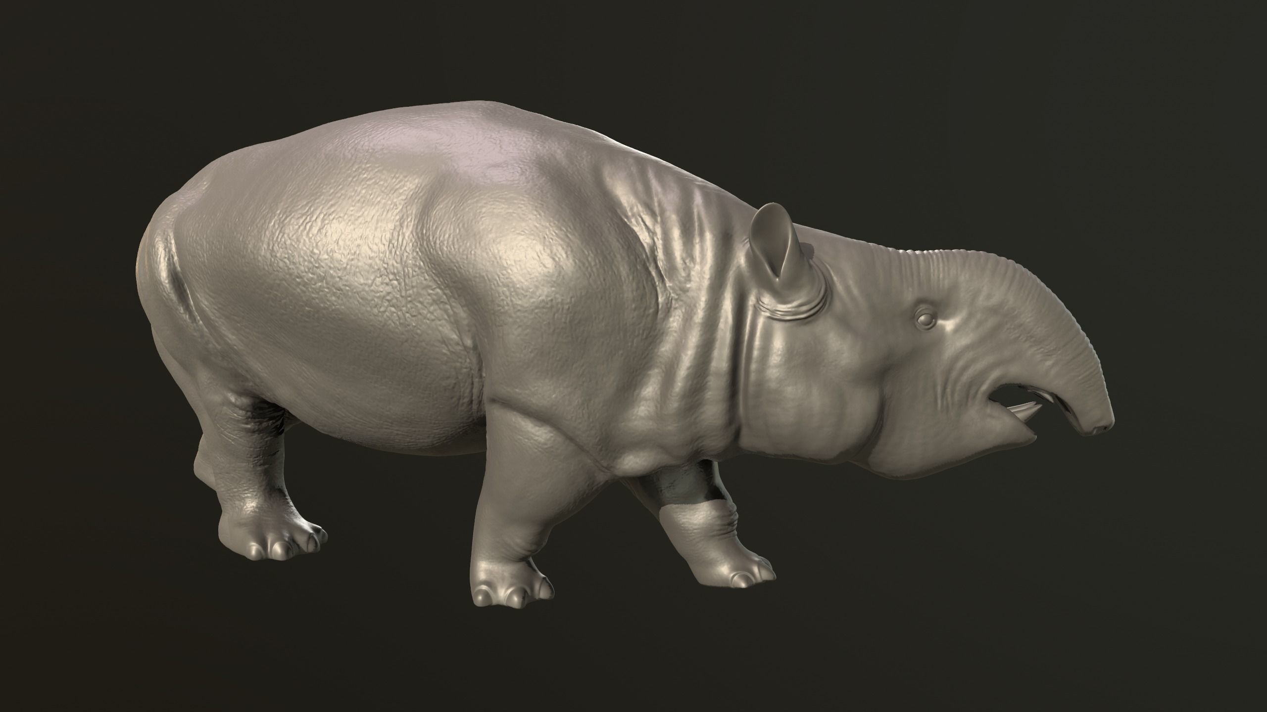 Pyrotherium hippopotamus 3D print model_6
