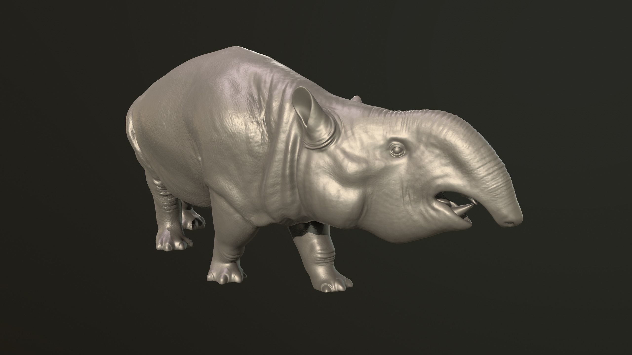 Pyrotherium hippopotamus 3D print model_5