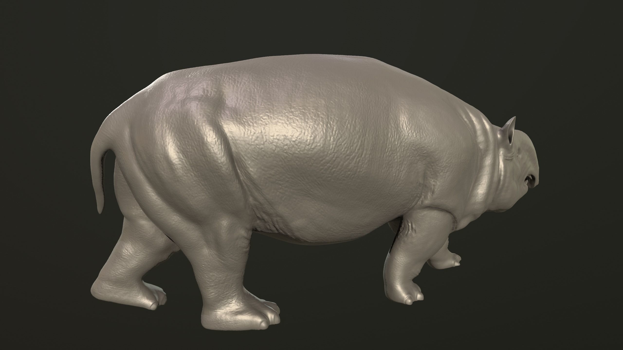 Pyrotherium hippopotamus 3D print model_7