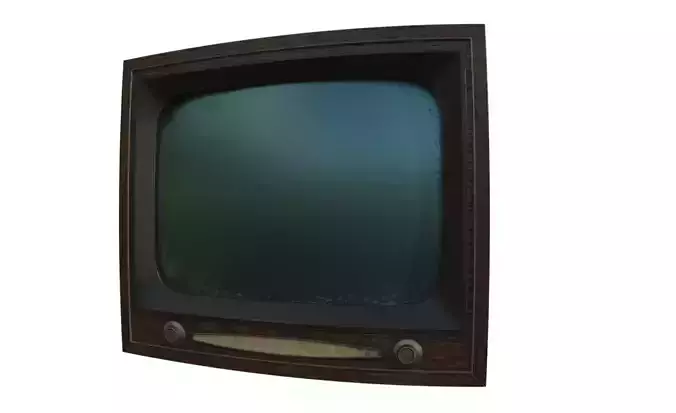 Antique TV Free low-poly 3D model