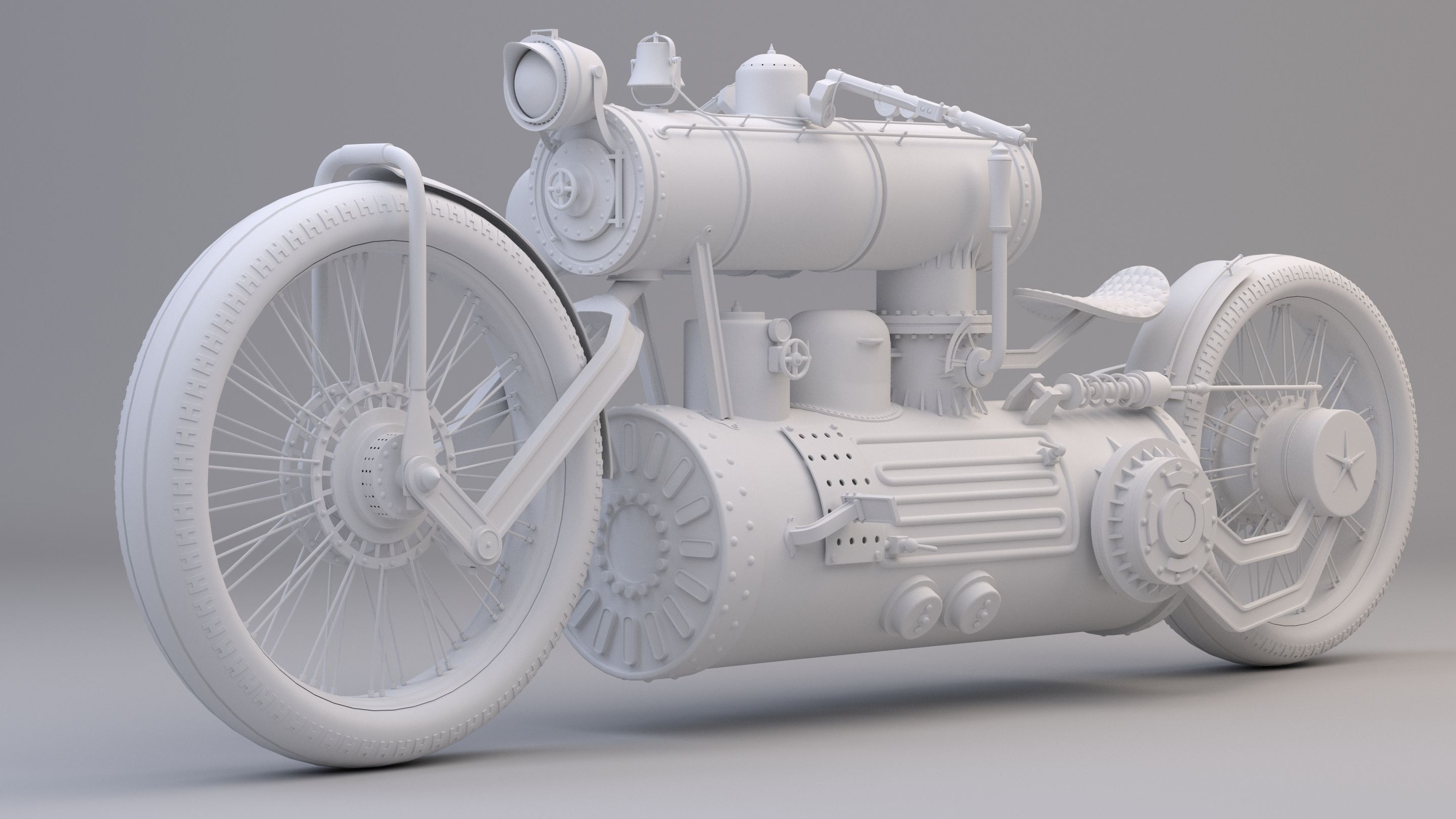 Steampunk bike 3D model_9