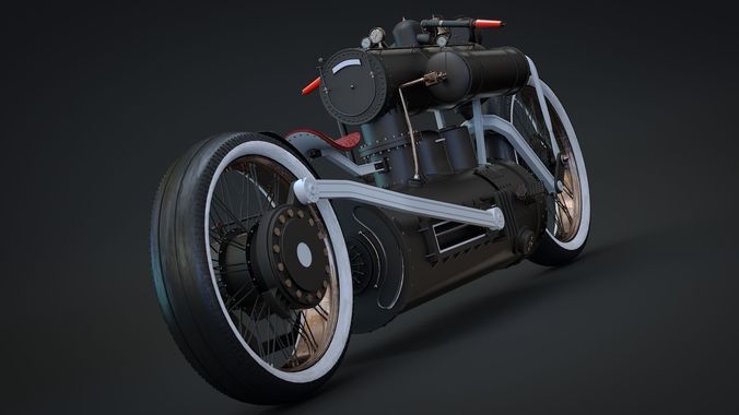 Steampunk bike 3D model