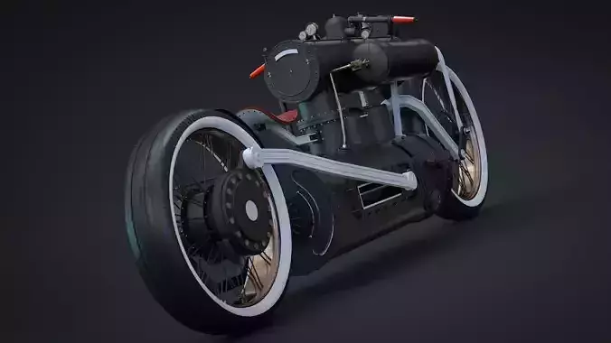 Steampunk bike 3D model