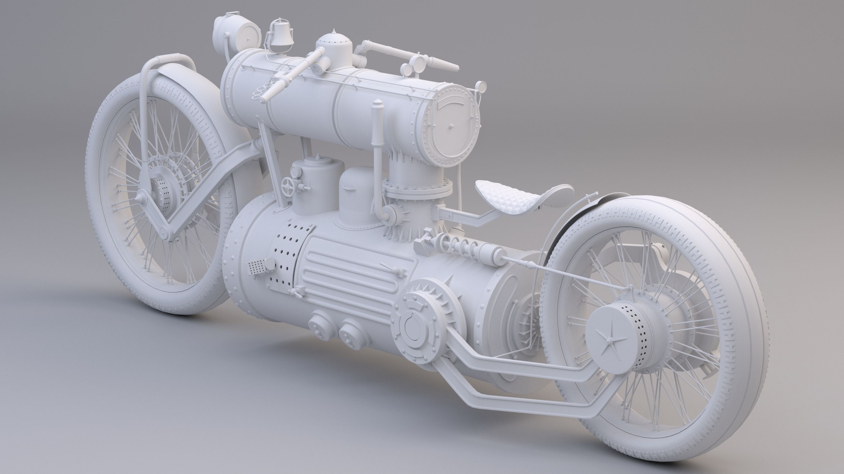 Steampunk bike 3D model_10