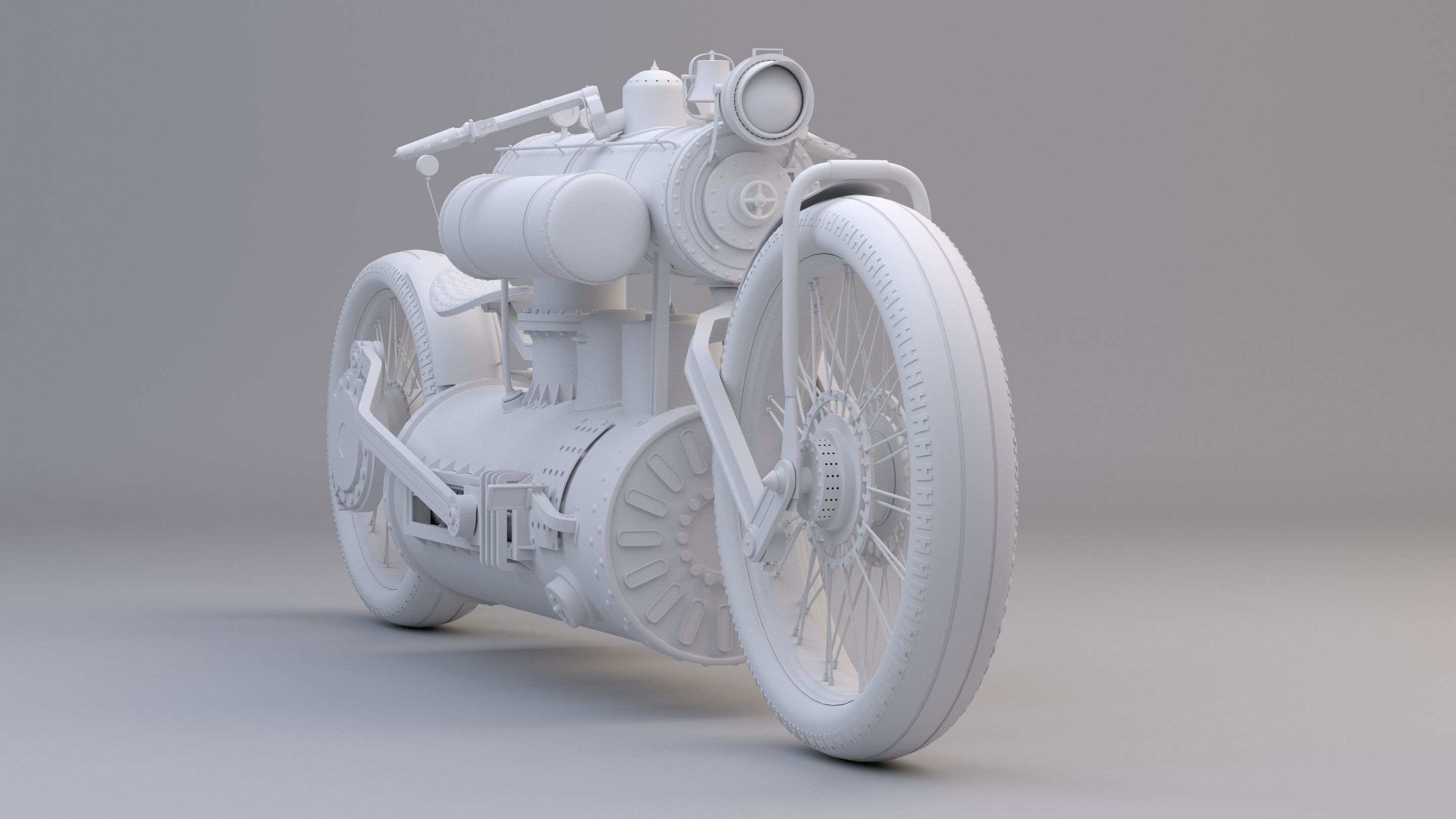 Steampunk bike 3D model_5
