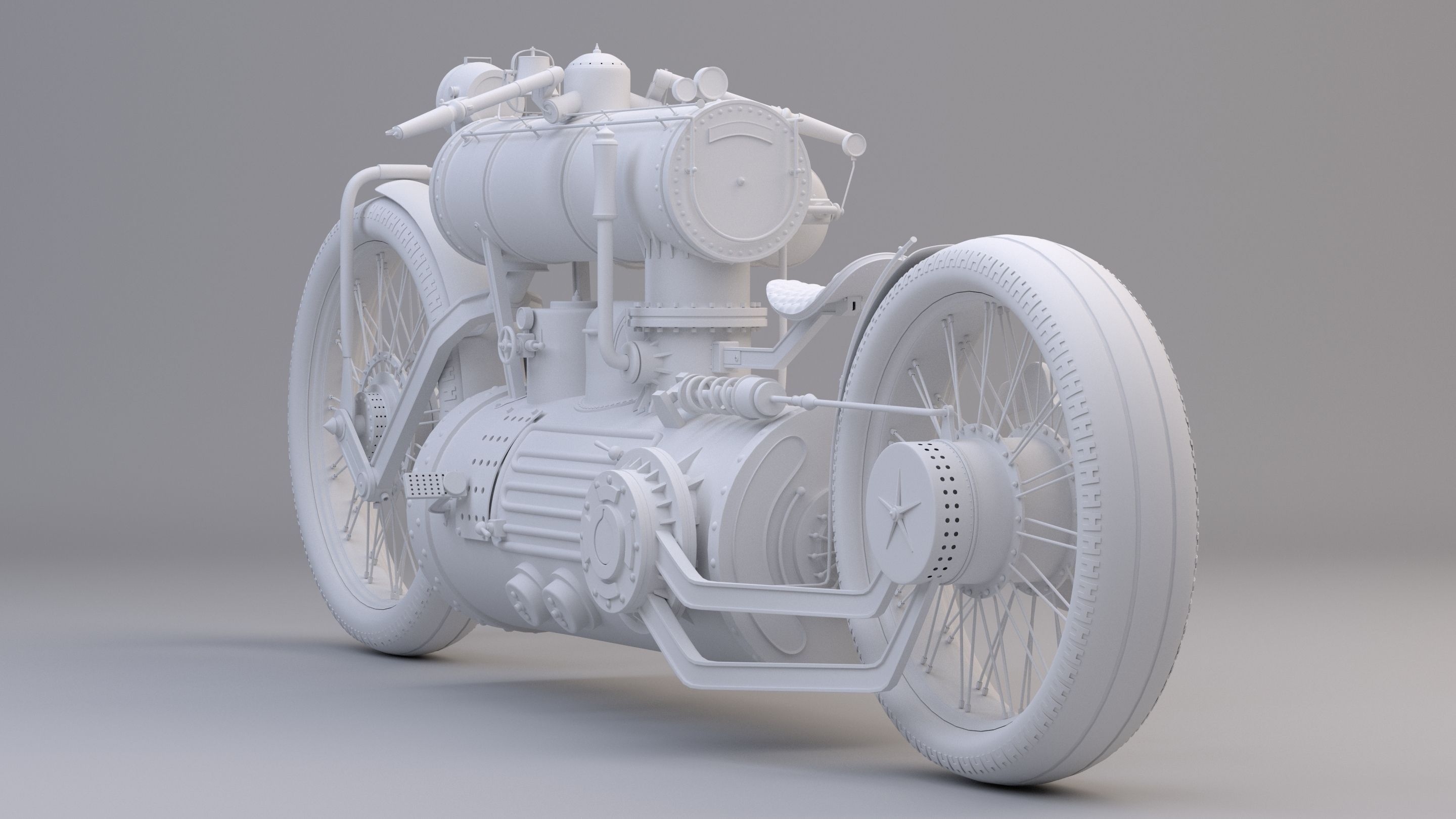 Steampunk bike 3D model_11