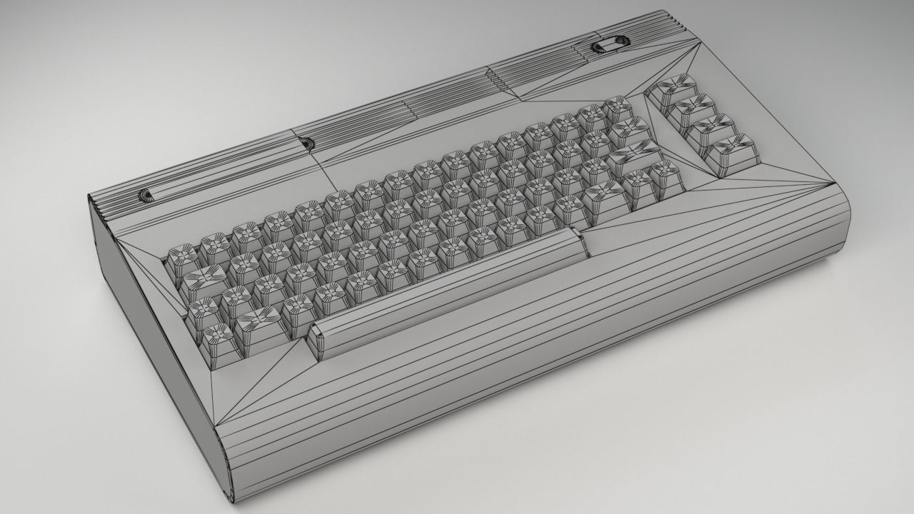 Commodore Vic-20 Low-poly 3D model_5