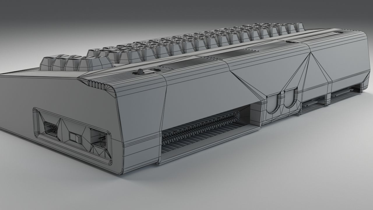Commodore Vic-20 Low-poly 3D model_9