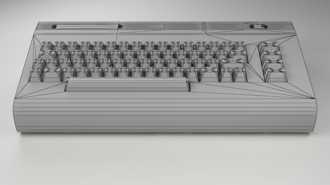 Commodore Vic-20 Low-poly 3D model_16