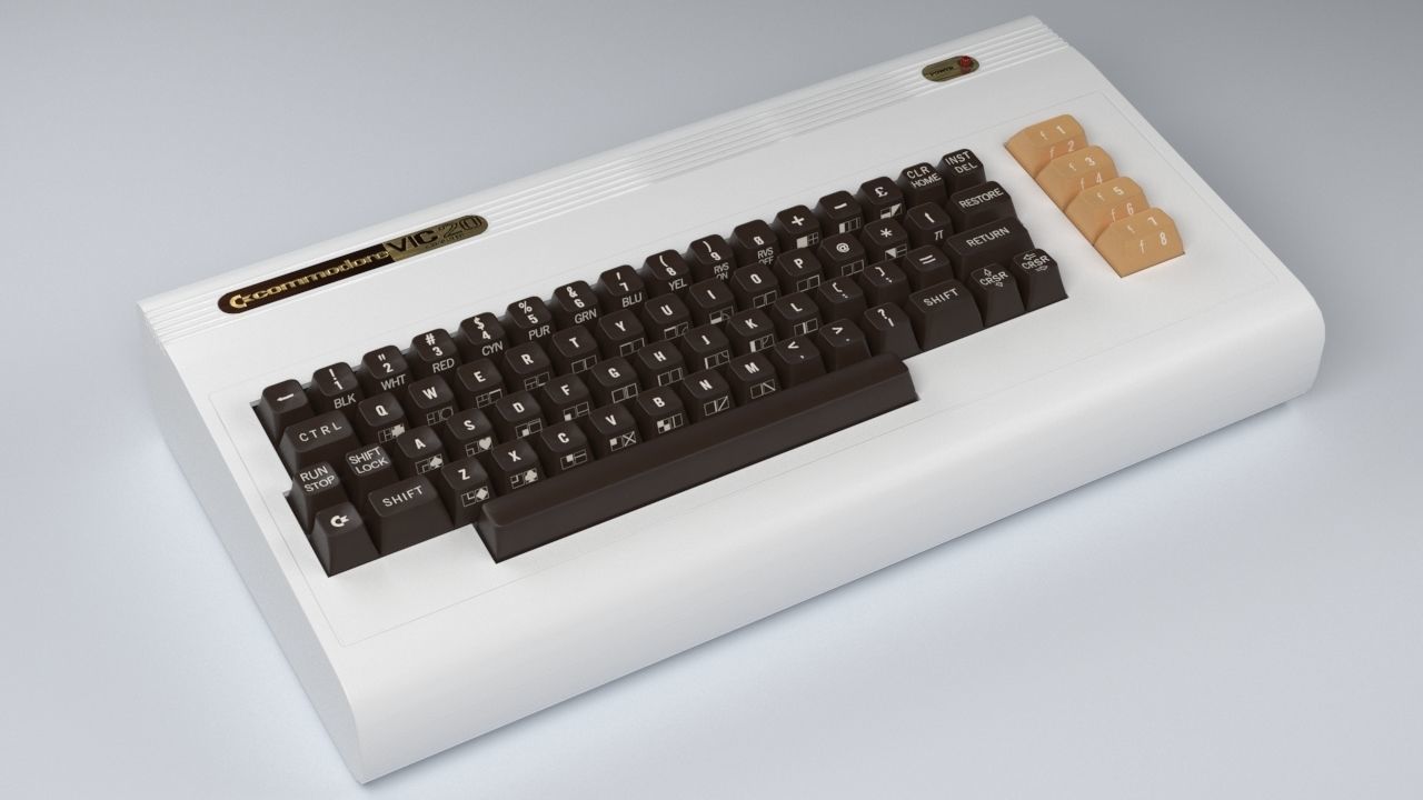 Commodore Vic-20 Low-poly 3D model_4