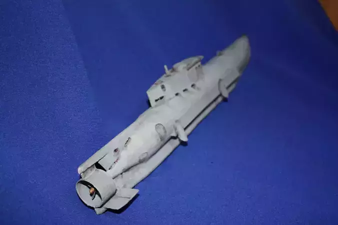 German Submarine Seehund 127 3D print model