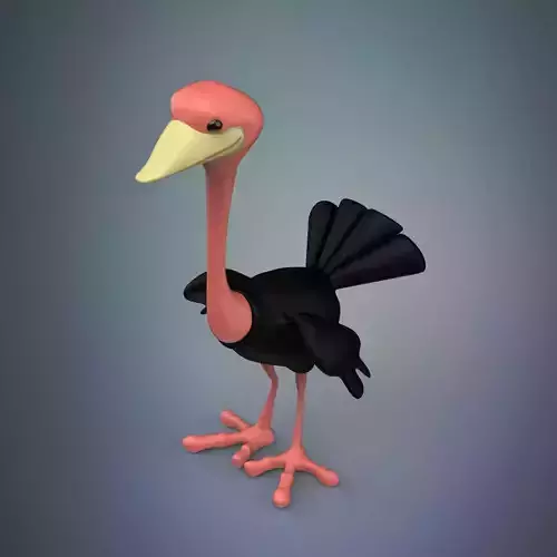 Cartoon Ostrich
