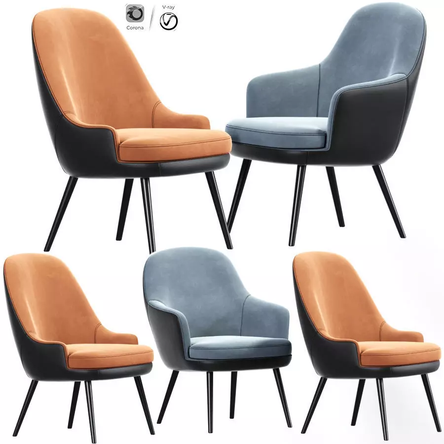 375 Dining Chair Walter Knoll Collection 3D model
