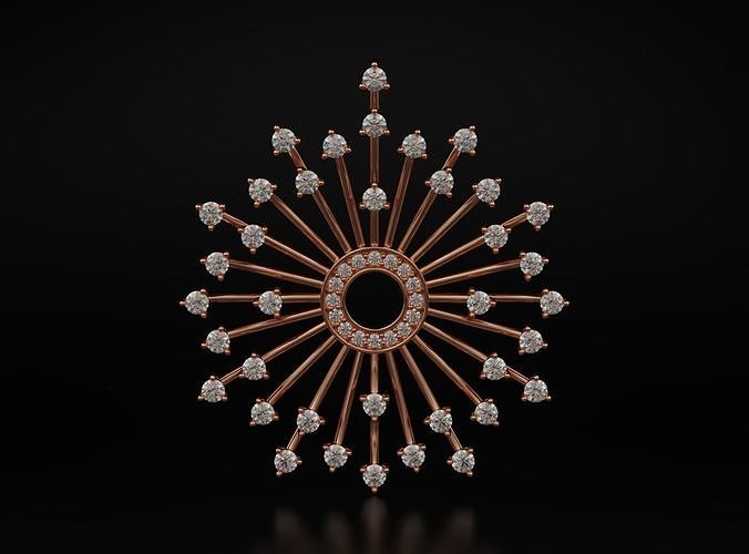 Stylish pendant fireworks 595 3D print model