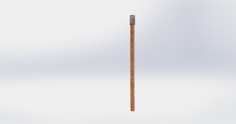 viking battle ax Low-poly 3D model_3