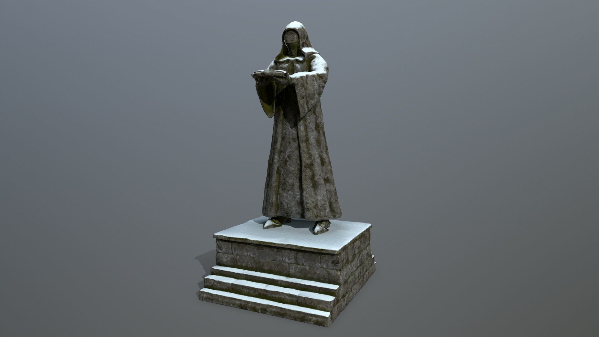 statue Low-poly 3D model_6