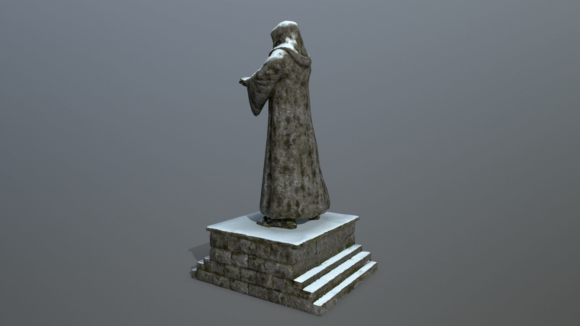 statue Low-poly 3D model_4
