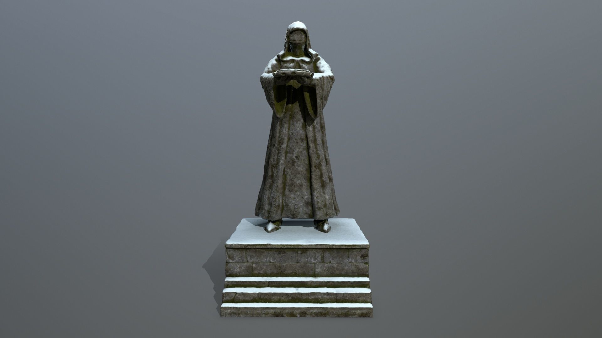 statue Low-poly 3D model_7