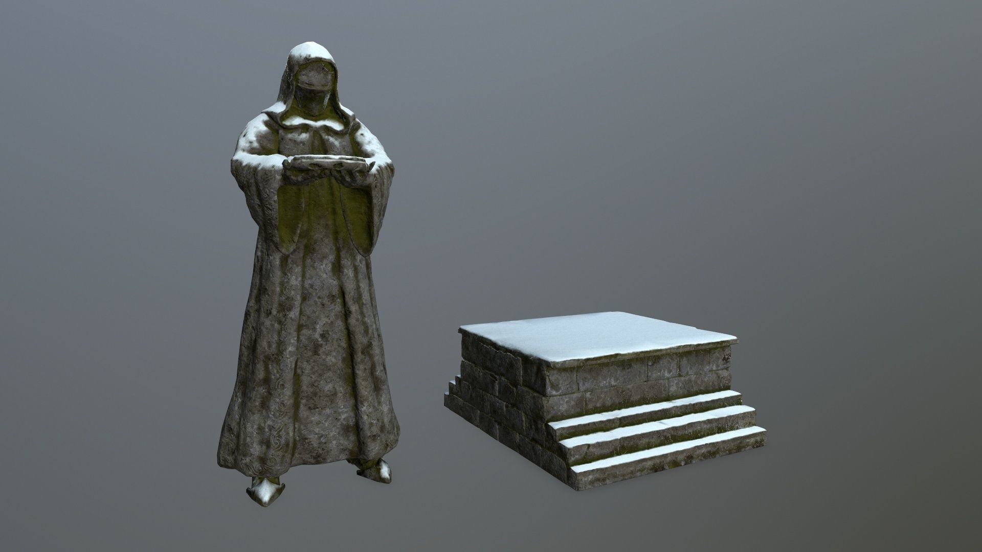 statue Low-poly 3D model_16