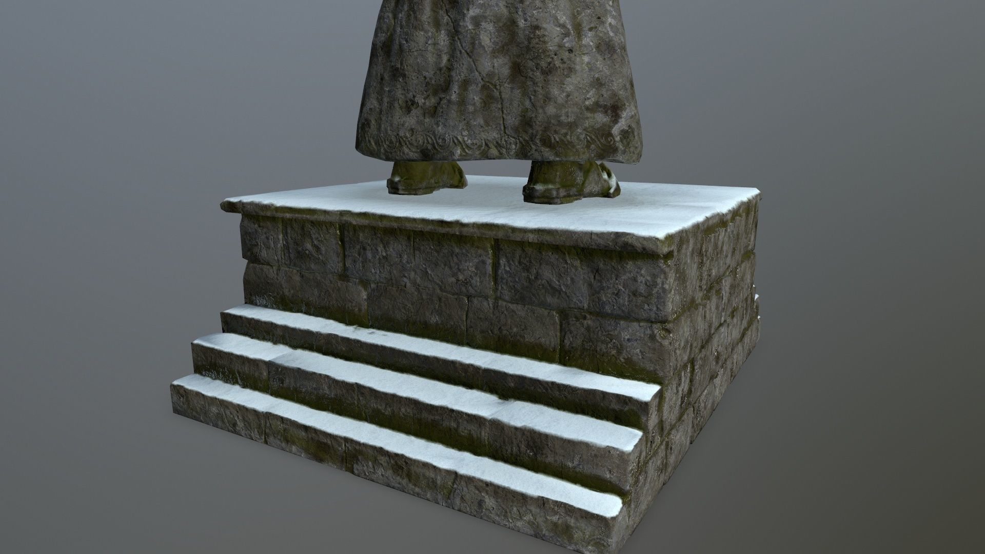 statue Low-poly 3D model_12