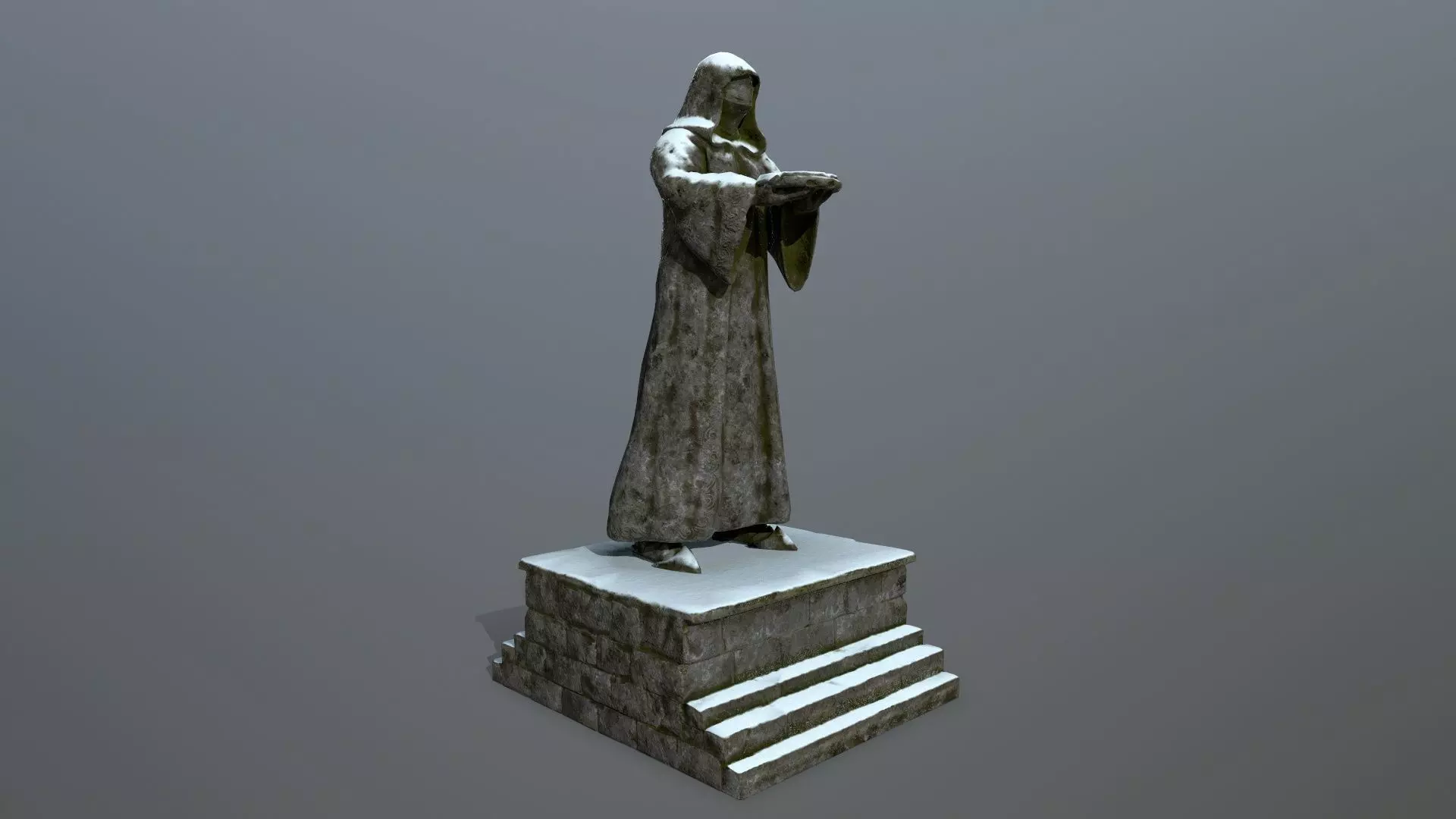 statue Low-poly 3D model_0
