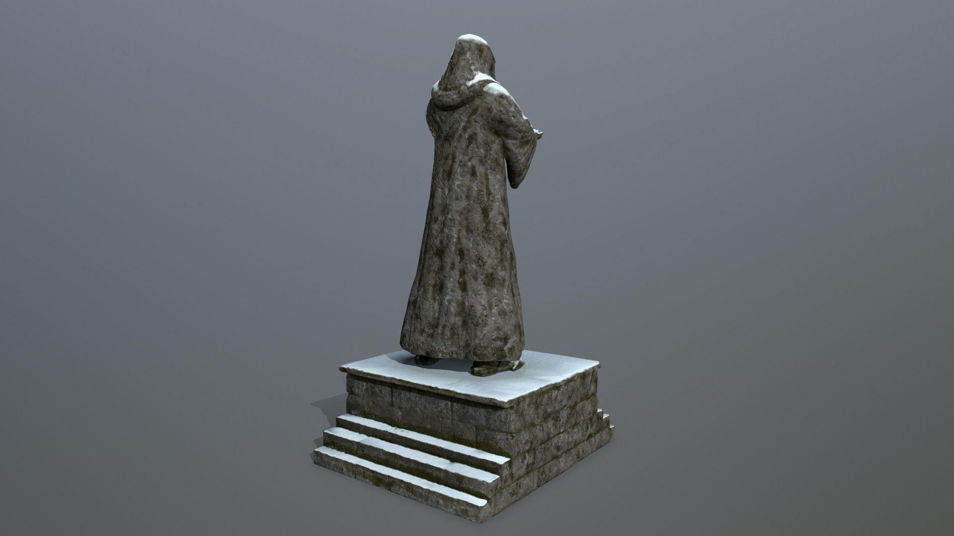 statue Low-poly 3D model_2