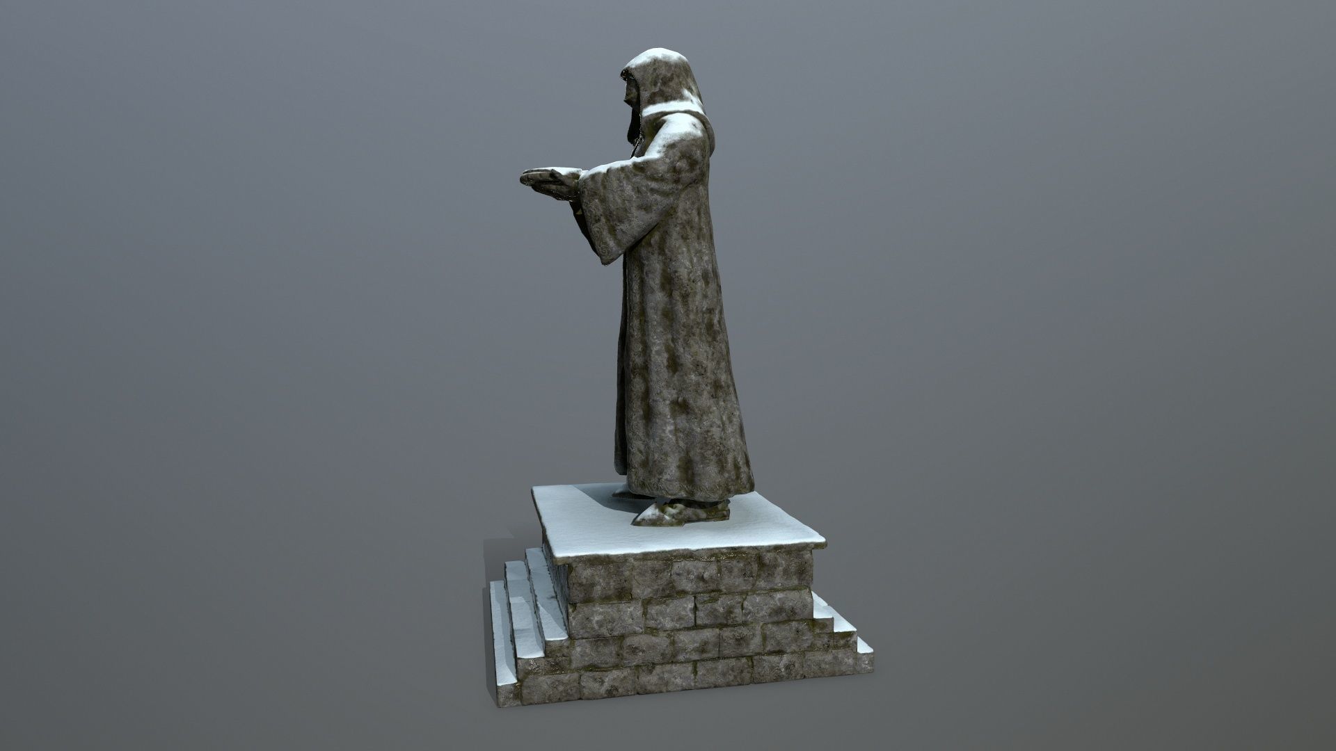 statue Low-poly 3D model_5