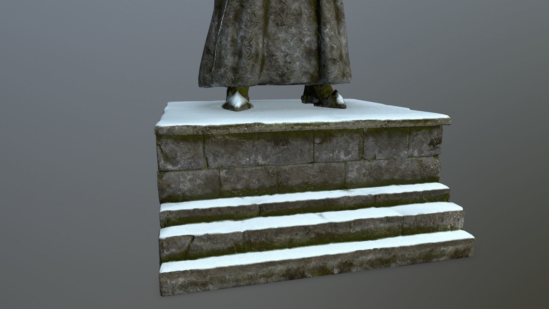 statue Low-poly 3D model_10