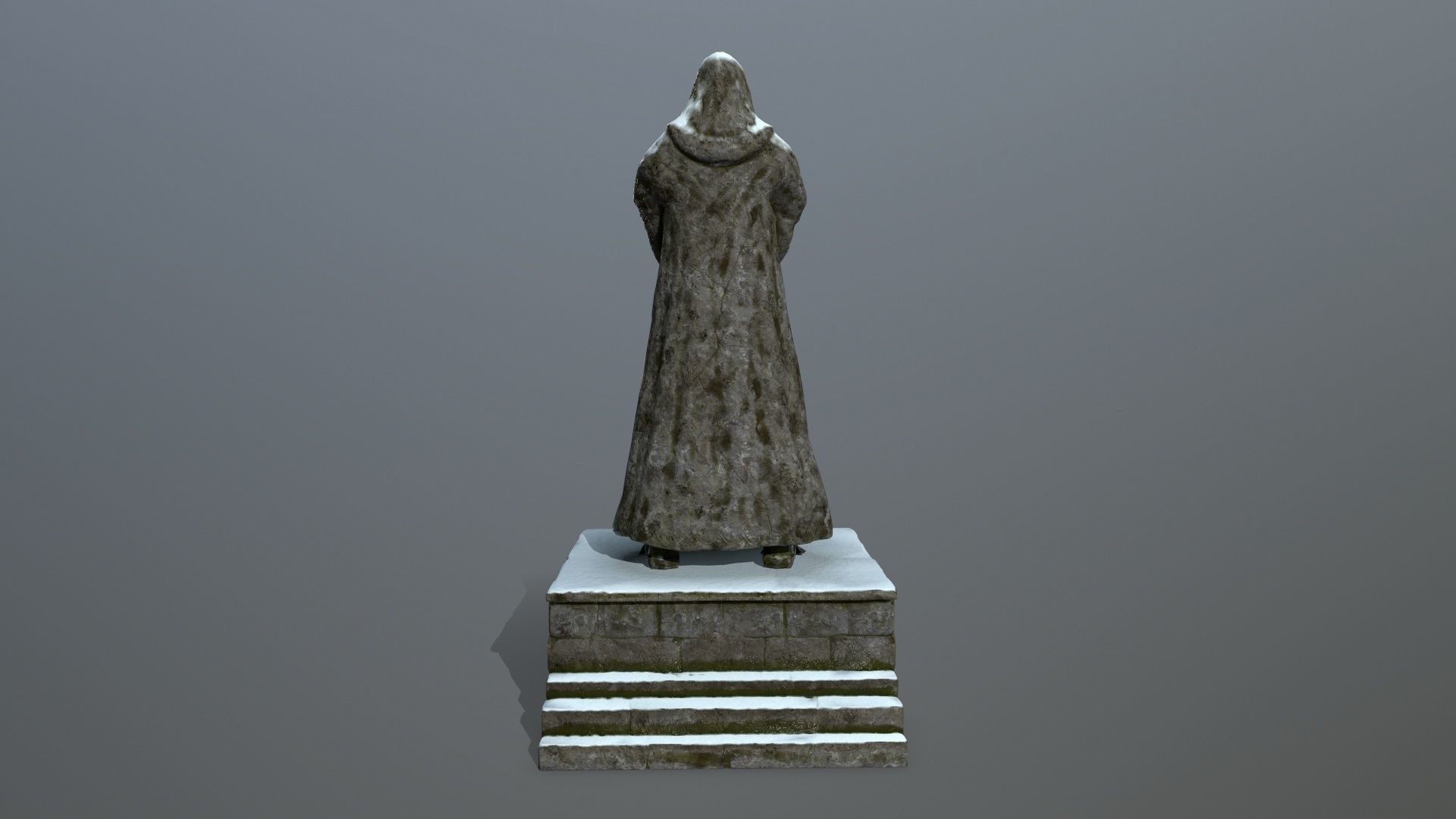 statue Low-poly 3D model_3